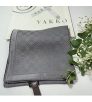 90x90  JAKARLI SAF İPEK EŞARP - 05493 (Gri)