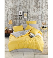 BEGENALHOME RANFORCE LIGHT Sarı Dream Nevresim Takımı  Tek Kişilik