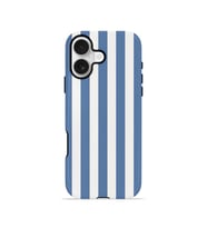 iPhone 16 Vorian Çift Katmanlı Kılıf Blue Marina Stripe