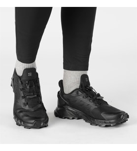 Salomon Supercross Womens Walking Shoes Lastik Bağcıklı Kadın Outdoor Yürüyüş Ayakkabısı Siyah