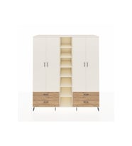 Kronos Dolap 12 Raflı 4 Çekmeceli 2 Askılı 220x59x243 Aytaşı-Aytaşı/Çam