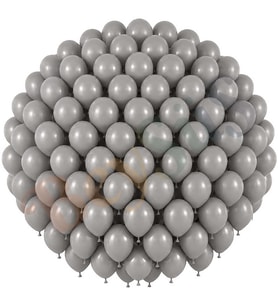 Duman Renk Lateks Retro Balon (30 cm) - 100 Adet