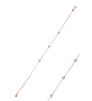 Gümüş rose zirkon taşlı bileklik SGTL9039