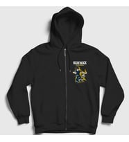 Presmono Unisex Siyah Bachira Meguru Futbol Soccer Anime Bluelock Fermuarlı Kapüşonlu Sweatshirt 445758tt