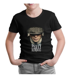 Peaky Blinders - Button Siyah Çocuk Tshirt
