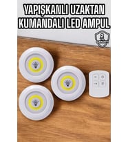 Mutfak Dolap Altı Işığı Uzaktan Kumandalı Yapışkanlı Kablosuz Pilli