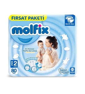 Molfix Bebek Bezi 2 Beden Fırsat Paketi 80 Adet