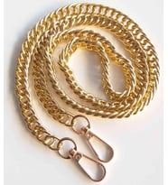 Angel Çanta Aksesuar Çift Halkalı Light Gold Renk Çanta Zinciri, Kancalı (1 Metre)