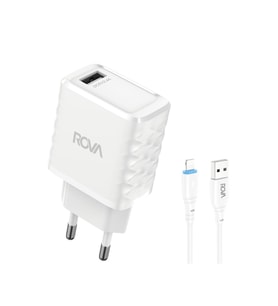 Rova SB114L A Giriş 2.4A A-L iPhone Kablolu Şarj Başlığı 12W - KVK Teknik Servis Garantili (Beyaz)