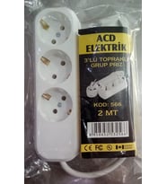 3 LÜ 2 METRE TOPRAKLI GRUP PRİZ ( ACD ELEKTRİK )