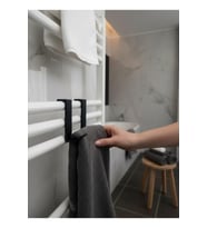 2Lİ Siyah Banyo Radyatör Havlu Kurutma Askısı