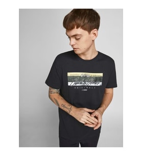 Jack & Jones Erkek T-shirt Crew Neck - 12205503 (Siyah)