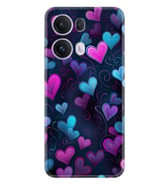 Oppo Reno 13 Pro Kılıf Boutique Baskılı Resimli Mavi Kalp Pcode -082
