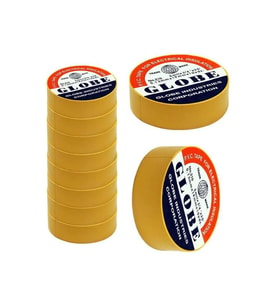 Globe İzole Bant Sarı 10'lu Paket PVC Elektrik Izolasyon Bandı