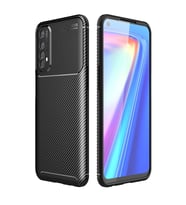 Realme 7 Kılıf Auto Focus Karbon Kapak - Siyah