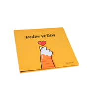 10 adet 10x15 resim+Polabook® Kedim Ve Ben Anı Defteri(kalem+sticker) (Sarı)