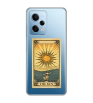 Redmi Note 12 Pro 5G Uyumlu The Sun Tarot Tasarımlı Şeffaf Telefon Kılıfı