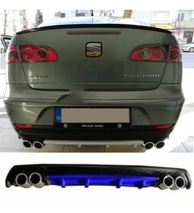Seat Cordoba Mavi Difüzör Çiftli Yuvarlak Egzoz Görünümlü D Tip Difizör