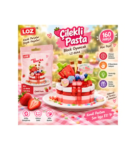 LOZ Çilekli Pasta 160 Parça Yapı Blokları Mini Block Oyuncak