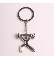 HALTERCİ FİGÜRLÜ ÇELİK METAL RENKLİ ANAHTARLIK-ANAH378