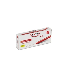 Fatih Keçeli Boya Kalemi Ofis Tipi Kırmızı (10 Lu Paket) (Karışık)