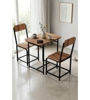Mutfak Masa Takımı Sandalyeli 2 Kişilik Modern Balkon Cafe Bahçe Yemek Masası Minör 9806 Atlantik