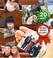 Kişiye Özel Fotoğraflı Resimli Buzdolabı Magneti 8x6 Cm 20 Adet