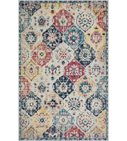Eliana Home Baskılı, Yıkanabilir Kaymaz Taban Salon Halısı LNA1465 100x150 cm (Mavi)