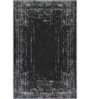 Eliana Home Baskılı, Yıkanabilir Kaymaz Taban Salon Halısı LNA1615 100x150 cm (Siyah)