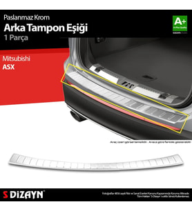 Mitsubishi ASX Krom Arka Tampon Eşiği 2010-2017 A+ Kalite