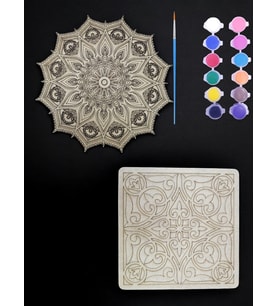 sharp&art Ahşap 2'li Mandala Hobi Boyama Setleri (101)