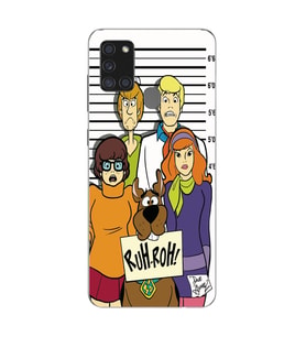 Samsung Galaxy A21S Uyumlu Scooby Doo Tasarımlı Şeffaf Telefon Kılıfı