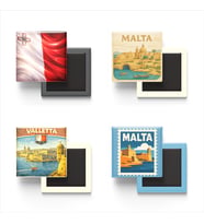 Buzdolap Magnetleri - Malta Valletta - 4'lü Set Magneti