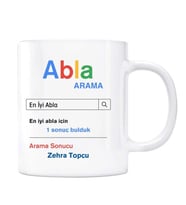 Kişiye Özel İsimli Arama Motoru Kupa Bardak - Abla