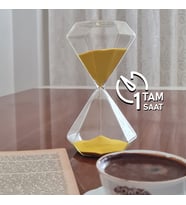 Gold Diamond Kum Saati, 1 Saatlik Kum Saati, Dekoratif Obje Hediye Fikirleri Modern Dekor Masa Saati