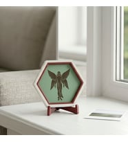 Melek Figürlü Modern Dekoratif Obje Minimal Tasarım Şık Masaüstü Aksesuarı 10x10 cm, Özel Hediye
