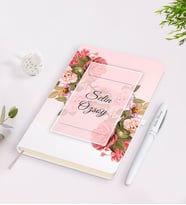 BK Gift Kişiye Özel İsimli Çerçeveli Defter Kalem Seti-1