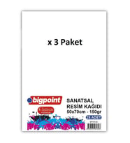 Bigpoint Sanatsal Resim Kağıdı 135 Gram 50x70cm - 10 Yaprak x 3 Paket