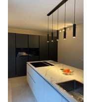 Rsylight Masa Üstü 5 Li Led Avize Siyah Led Spot Bar Ve Tezgah Üstü Led Avize Panasonıc Günışığı Ampullü