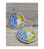 Lemone-6 Kişilik Çift Desenli Çay Seti