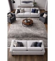 Hoom Rugs Emp Milan ML010 180x260 Modern Tozumaz Halı (Mercan-Antrasit)