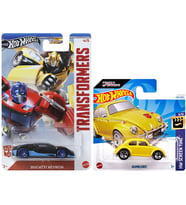 Hot Wheels 2 Araç Transformers Set - Bugatti Veyron & Bumblebee (1/64)