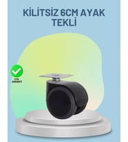 Mobilya Tekerleği 6 Cm Kilitsiz Tekli Satış