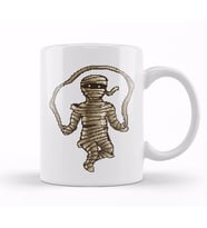 Skipping Mummy Pixel Art Kupa Bardak Porselen