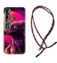 Tecno Spark 6 6 Go 8C 8 Pro 7 7 Pro Kılıf Boyun Asklı Rasta Silikon Red Eagle 1752