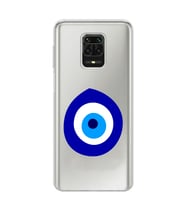 Xiaomi Redmi Note 9S - Redmi Note 9 PRO Uyumlu Nazar Boncuğu Tasarımlı Şeffaf Telefon Kılıfı