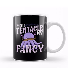 Cute You Tentacle My Fancy Octopus Tickle Pun Kupa Bardak Porselen