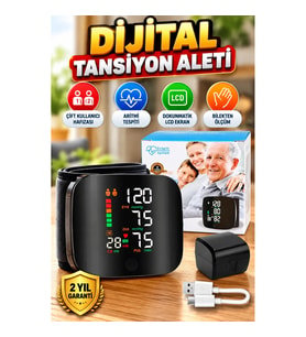 Bilekten Ölçen Dijital Tansiyon Aleti – Çift Kullanıcı Hafızalı, Aritmi Tespitli