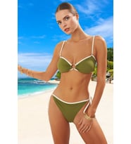 Tasarım Bikini Takımı Plaj Ve Havuz İçin Şık Detaylı Esnek Kumaş Özel Yüksek Konfor