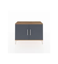 Arges Şifonyer Tek Raflı 2 Kapaklı 88x30x64 Çam-Antrasit